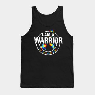 I am a Warrior Autism Awareness T Shirt Autism Best Gift Tank Top